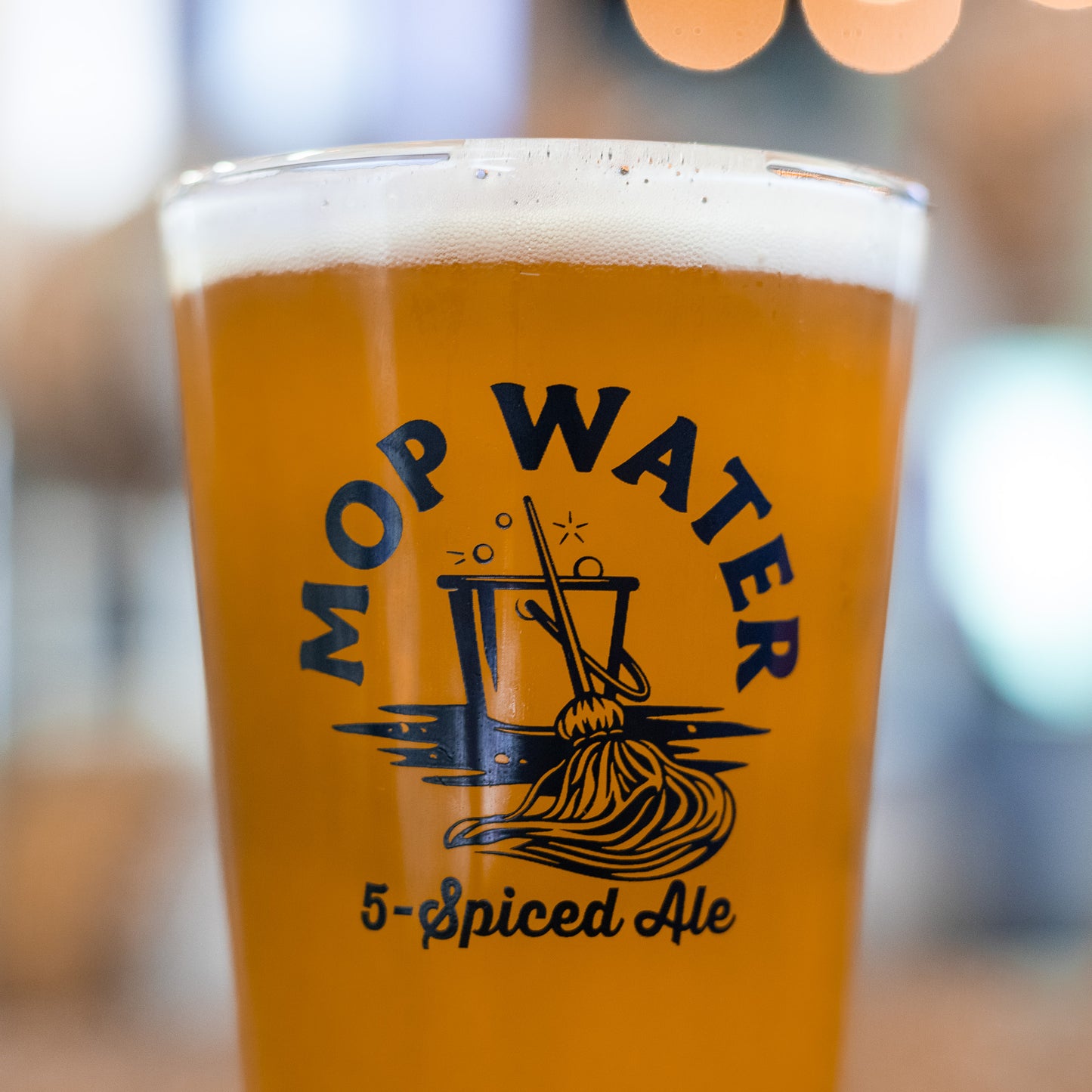 Mop Man Pint Glass