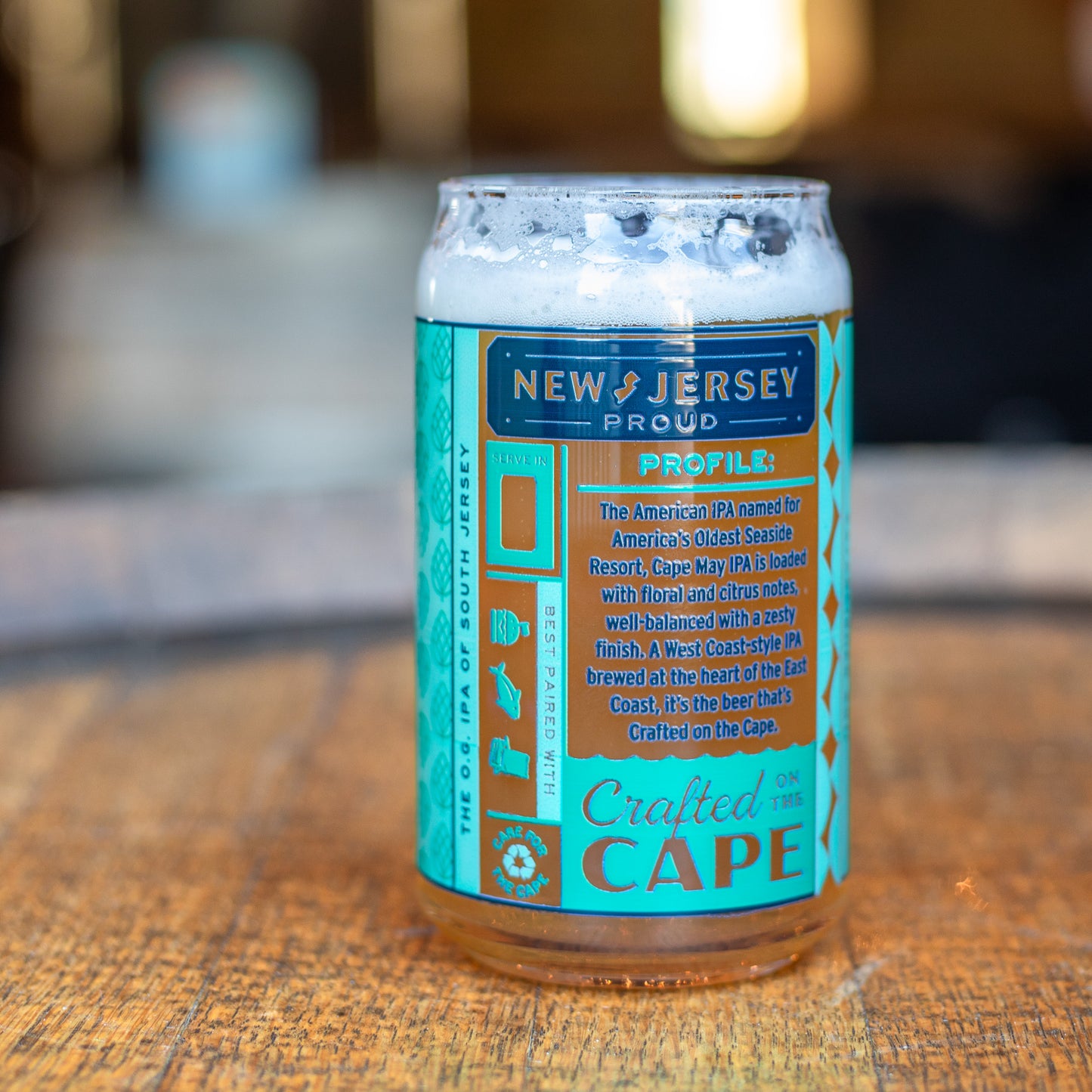 Cape May IPA Can Glass