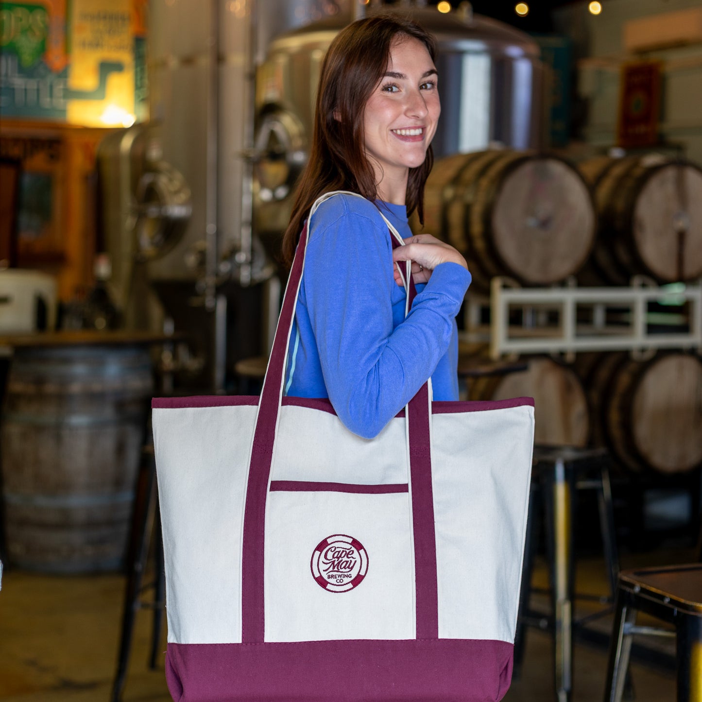 Beach Day Canvas Tote
