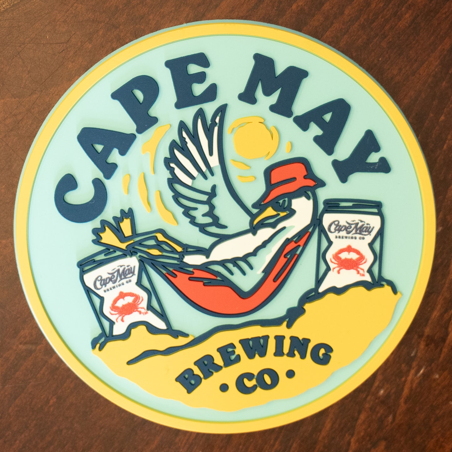 Kickback Seagull PVC Coaster