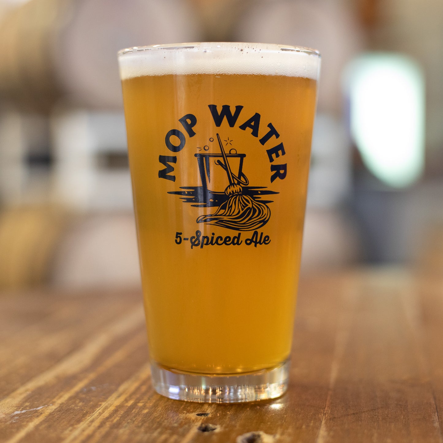 Mop Man Pint Glass