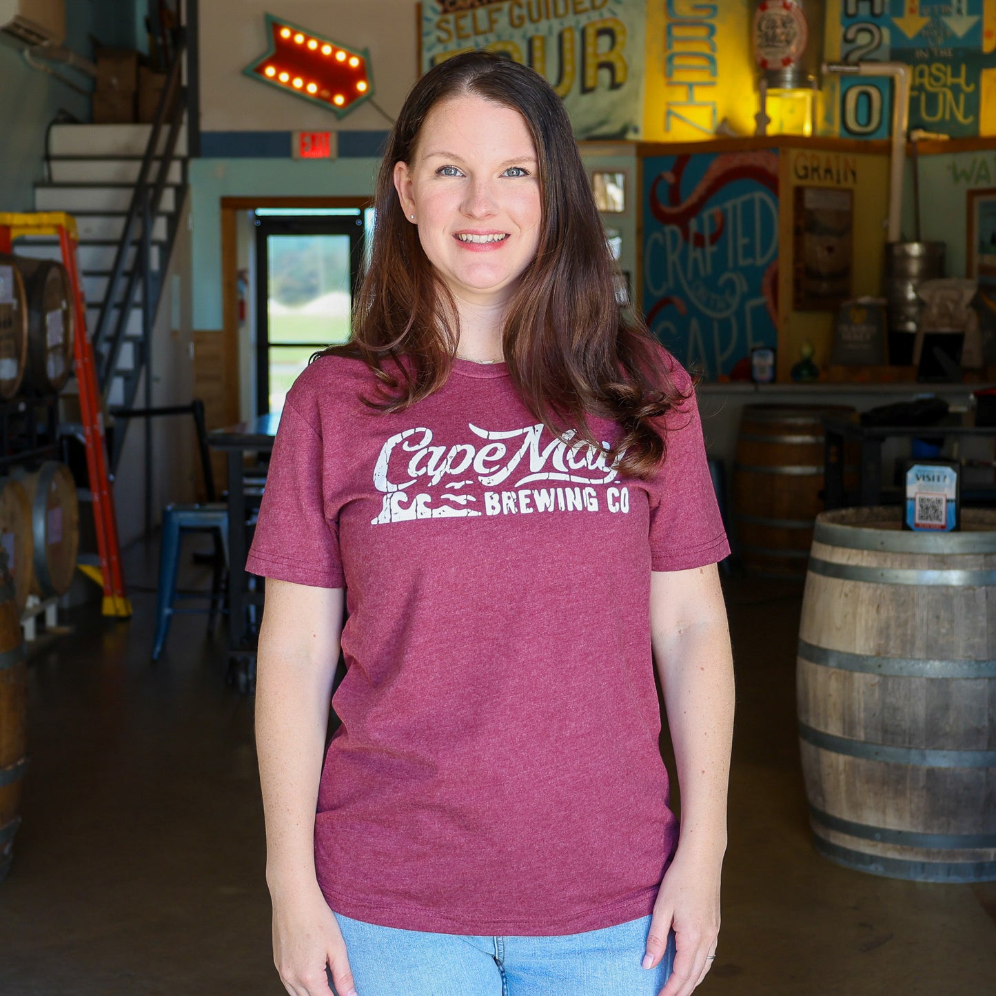 Maroon Windswept Wave Tee
