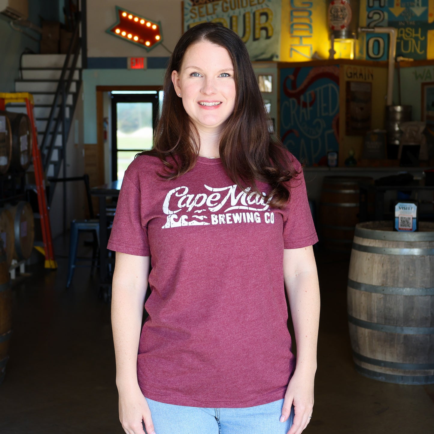 Maroon Windswept Wave Tee