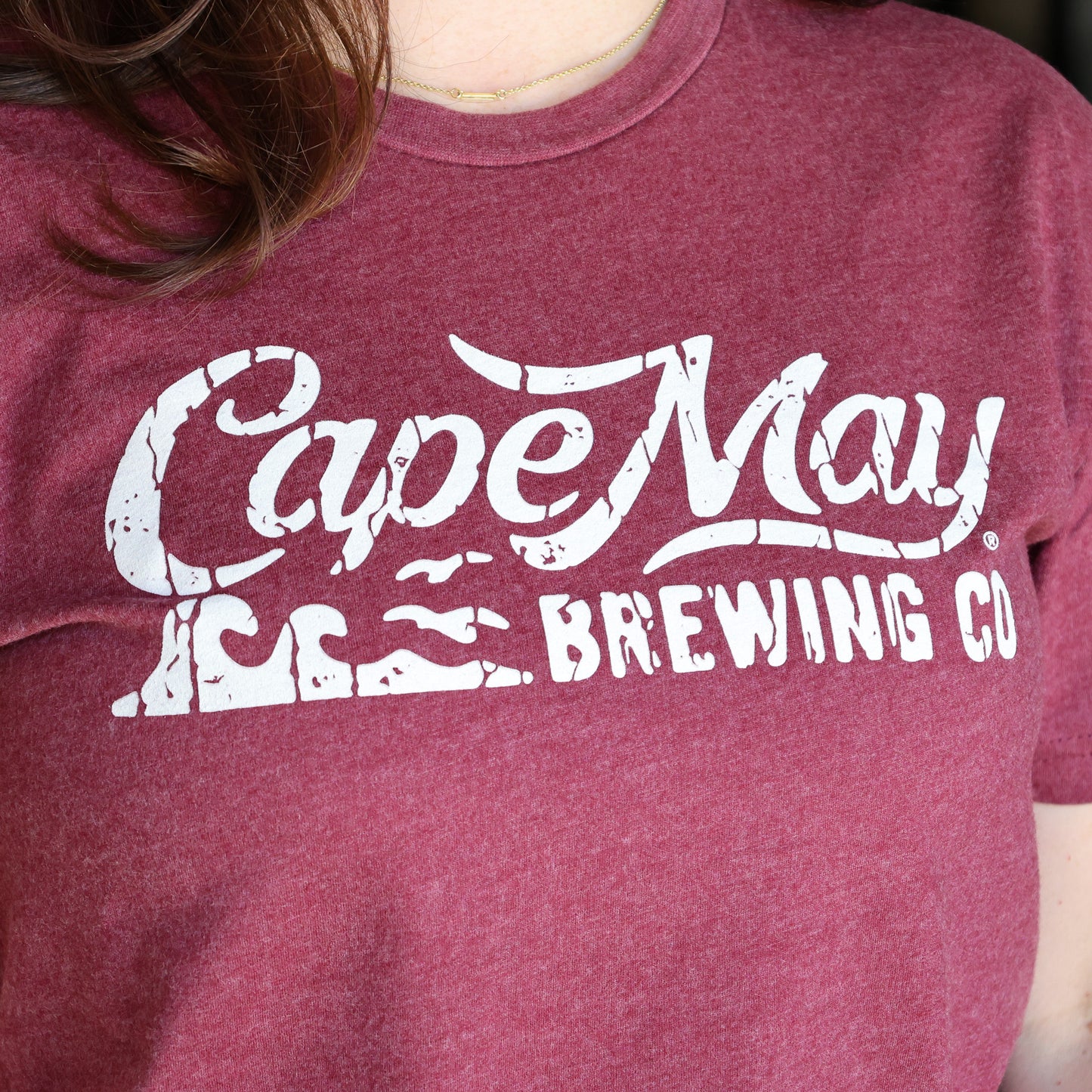Maroon Windswept Wave Tee