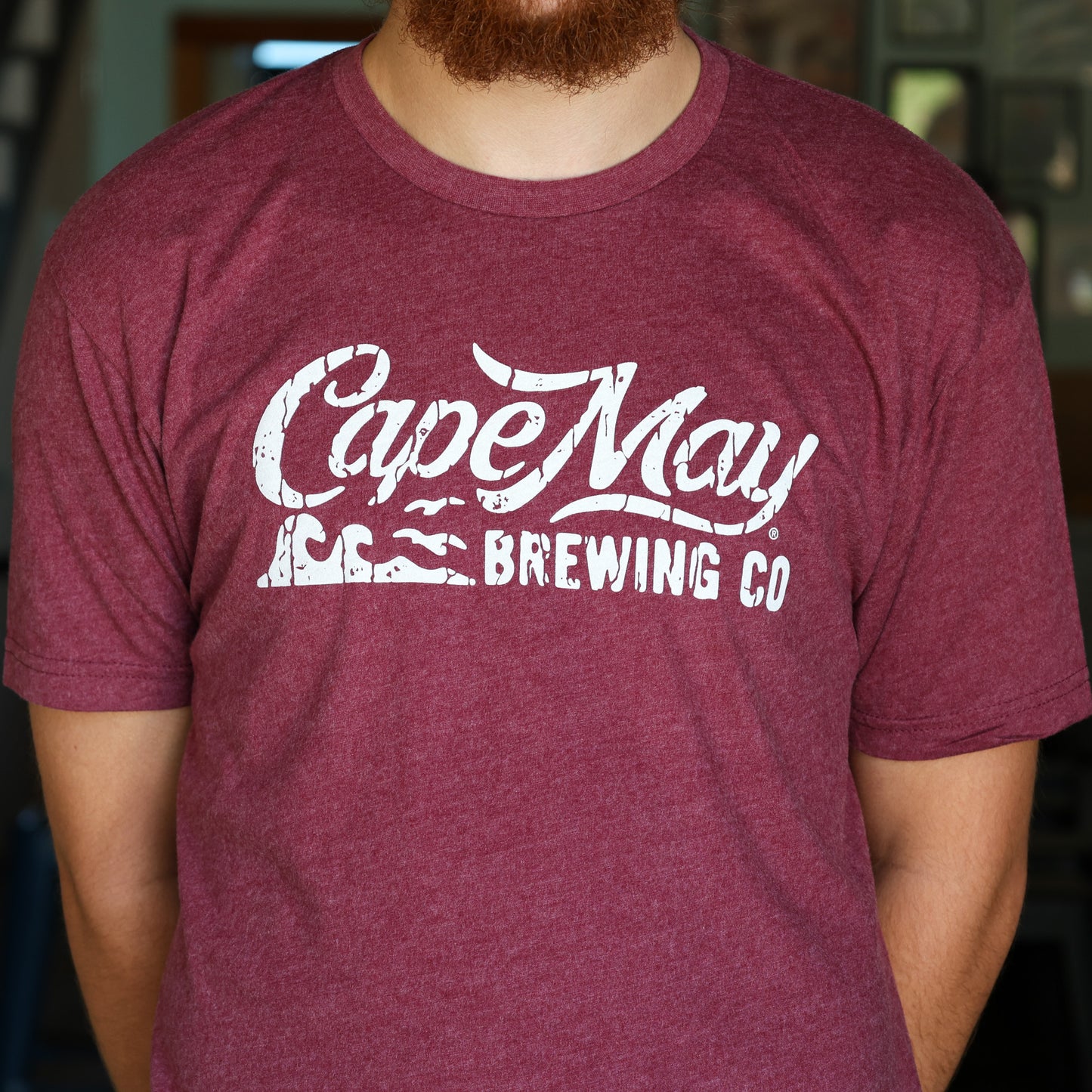 Maroon Windswept Wave Tee