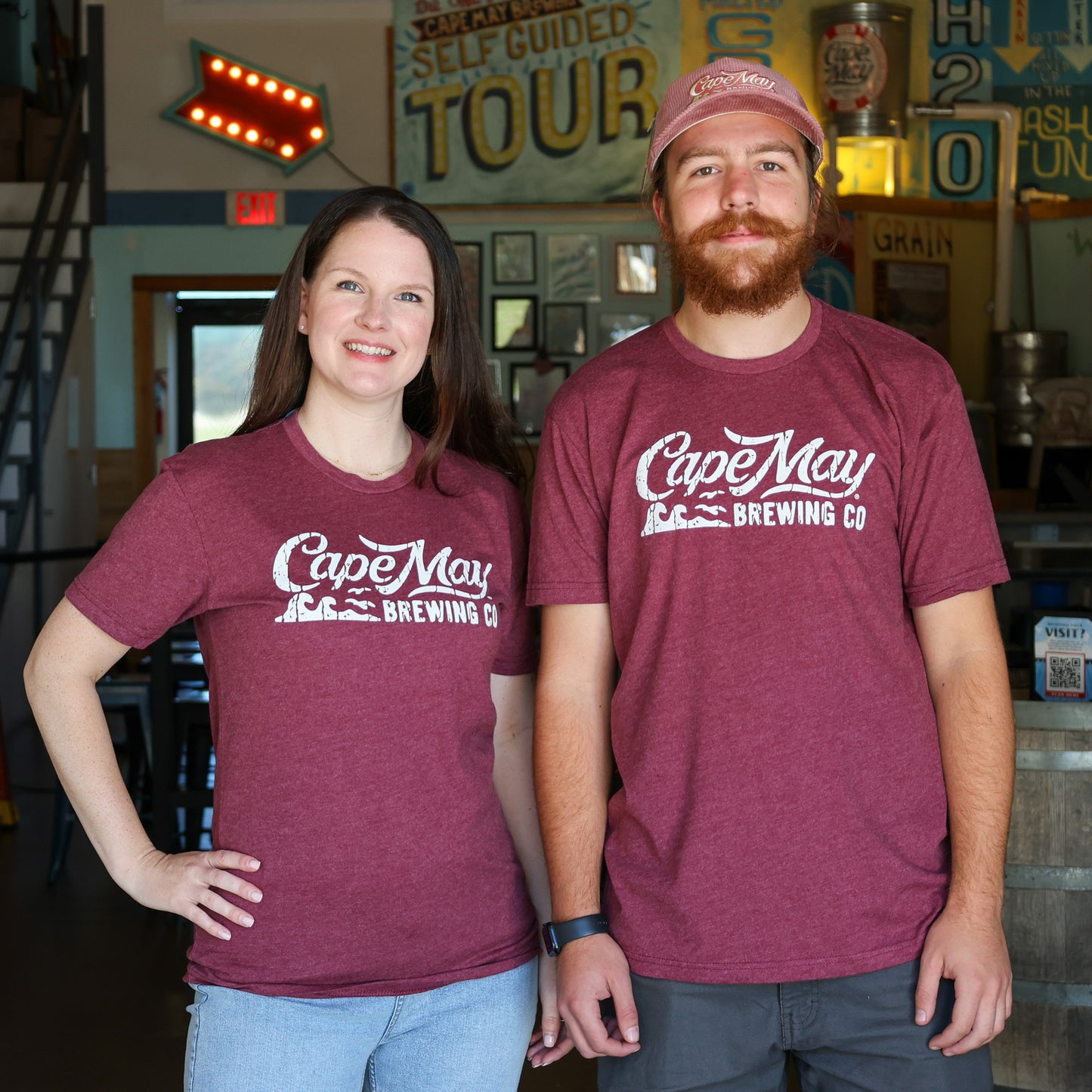 Maroon Windswept Wave Tee