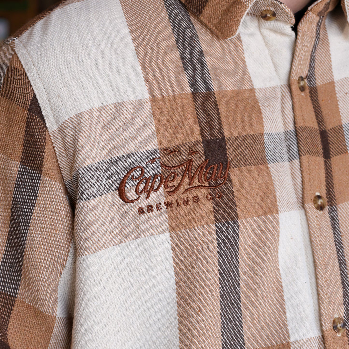 Driftwood Khaki Sherpa Flannel